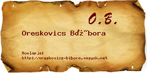 Oreskovics Bíbora névjegykártya